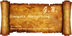 Gangetz Marcellina névjegykártya